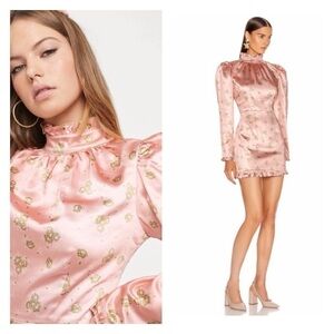 ATOIR INTERMIX Whats on Your Mind Silky Ruffle Floral Mini Dress, Size 6